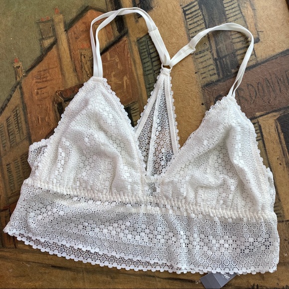 white triangle bralette top